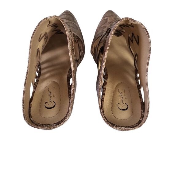 NWOT Comfort Est 1946 Snake Print Mules Size 10W - Picture 6 of 8